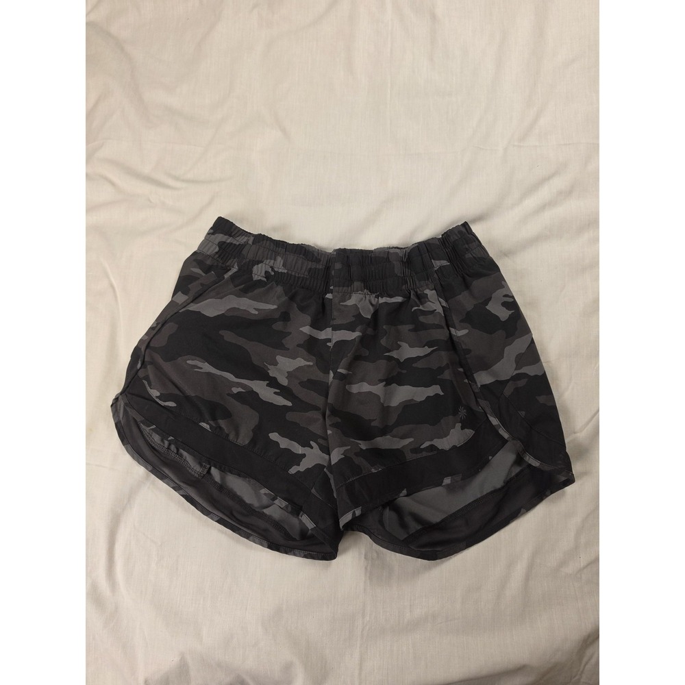 Athleta Shorts Womens Small Black Camo Mesh Racer Run Short 4 Inseam Athletic